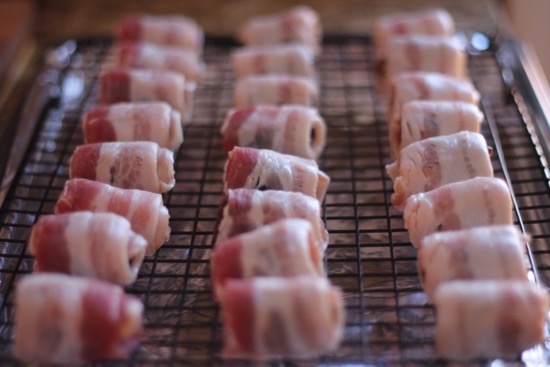 Bacon Wrapped Parmesan Stuffed Dates