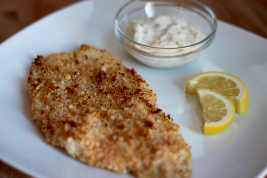 Crispy Fish with Lemon-Dill Sauce