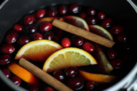 Hot Spiced Cranberry Sangria