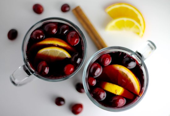 Hot Spiced Cranberry Sangria