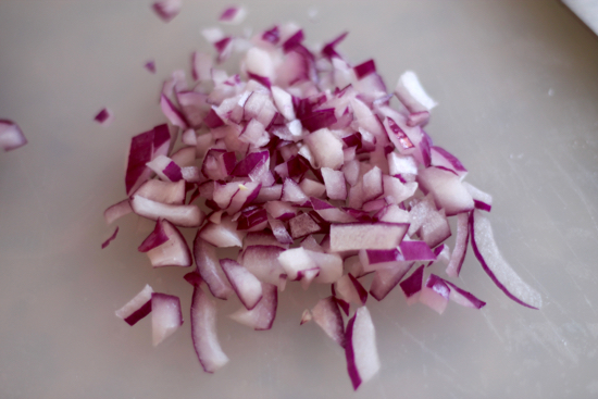 Red onion for Bulgur Salad | sarahnspice.com