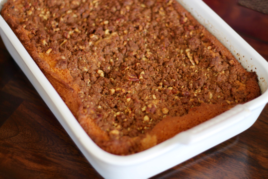 This Coffee Cake is moist, light and perfectly sweet. It's the perfect classic recipe and couldn't be easier to make in the morning! | sarahnspice.com